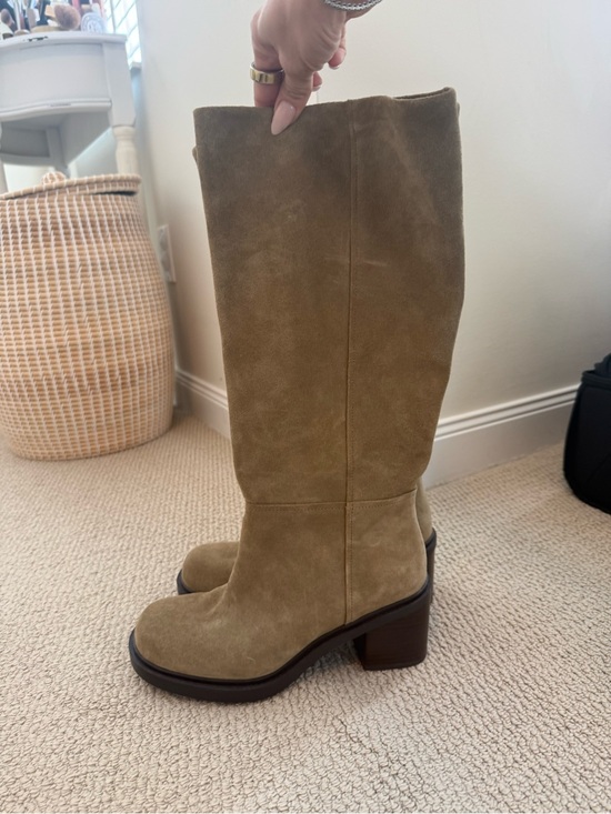 Zara Shoes - Women's Zara Tall Suede Knee Boots — Tan
